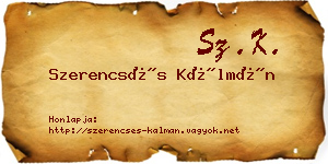 Szerencsés Kálmán névjegykártya
